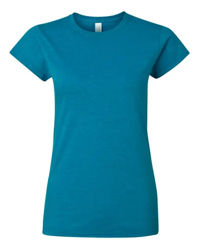 Gildan Gildan Women's Softstyle® T-Shirt in Antique Sapphire, front view