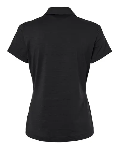 Adidas Adidas Women's Textured Stripe Polo in Black, back view