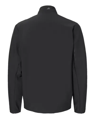 Adidas Adidas Men's Wind Resistant Full-Zip Jacket in Black/ Black, back view