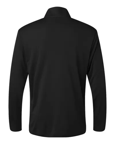 AllPro AllPro Men's Pro-Lock Performance Quarter-Zip Pullover in Black, back view