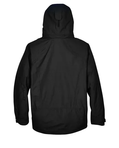 North End North End Men's Caprice 3-in-1 Jacket with Soft Shell Liner in Black, back view