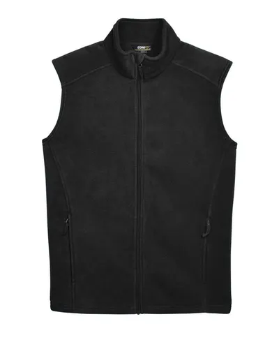 CORE365 CORE365 Men's Journey Fleece Vest in Black, front view