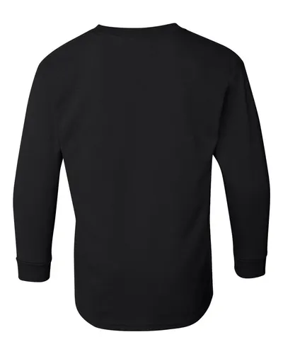 Gildan Gildan Youth Heavy Cotton™ Long Sleeve T-Shirt in Black, back view
