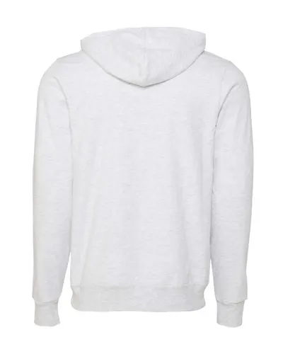 BELLA + CANVAS BELLA + CANVAS Unisex Sponge Fleece Full-Zip Hoodie Sweatshirt in Ash, back view