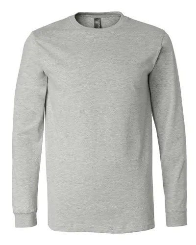BELLA + CANVAS BELLA + CANVAS Heather CVC Long Sleeve Tee in Athletic Heather, front view