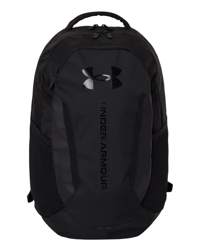 Under Armour Under Armour Hustle Backpack 6.0 in Black/ Black, front view