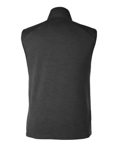 Devon & Jones Devon & Jones Men's New Classics® Charleston Hybrid Vest in Black/ Melange Black, back view
