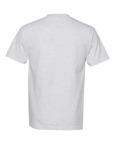 American Apparel American Apparel Unisex Heavyweight Cotton Tee in Ash Grey, back view
