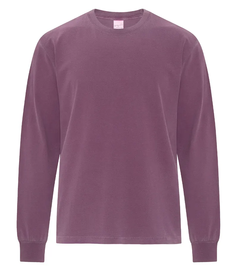 ATC Authentic Colours™ ATC AUTHENTIC COLOURS™ GARMENT-DYED HEAVYWEIGHT LONG SLEEVE TEE — Berry