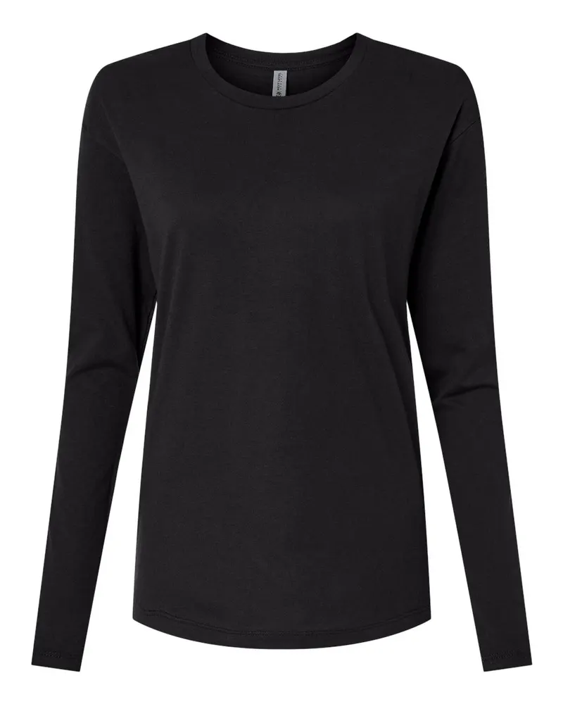 Next Level Next Level Women's Cotton Relaxed Long Sleeve Tee — Black