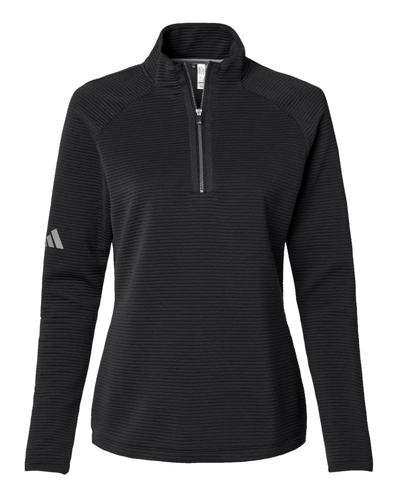 Adidas Adidas Women's Spacer Quarter-Zip Pullover — Black