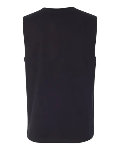 BELLA + CANVAS BELLA + CANVAS Jersey Muscle Tank in Black, back view