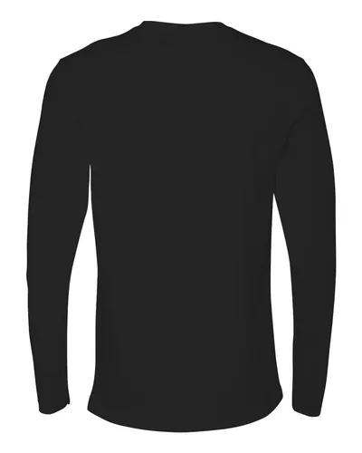 Next Level Next Level Unisex Cotton Long Sleeve Tee in Black, back view