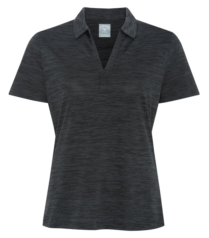 Callaway CALLAWAY BROKEN STRIPE TEXTURE LADIES' POLO — Black