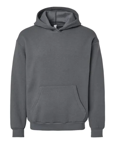 American Apparel American Apparel Unisex ReFlex Fleece Hoodie Sweatshirt in Asphalt, front view