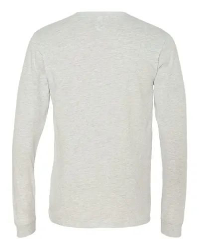 BELLA + CANVAS BELLA + CANVAS Unisex Jersey Long Sleeve Tee in Ash, back view