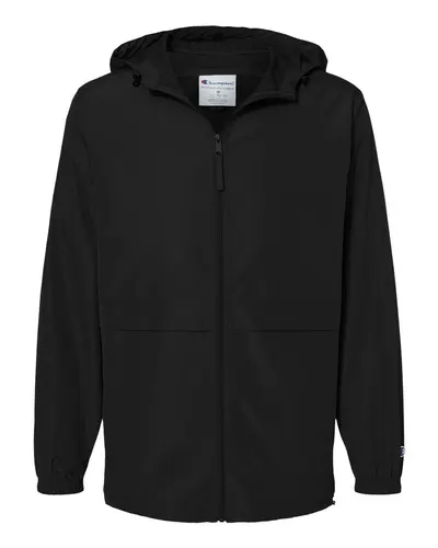 Champion Champion Unisex Full-Zip Anorak Jacket in Black, front view