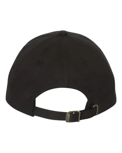 YP Classics YP Classics Peached Cotton Twill Dad Hat in Black, back view