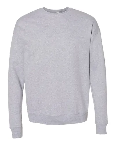 BELLA + CANVAS BELLA + CANVAS Unisex Sponge Fleece Drop Shoulder Crewneck Sweatshirt in Athletic Heather, front view