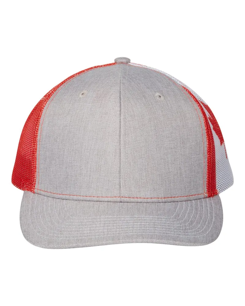 Kati Kati Printed Mesh Trucker Cap — Heather Grey/ Canada Flag