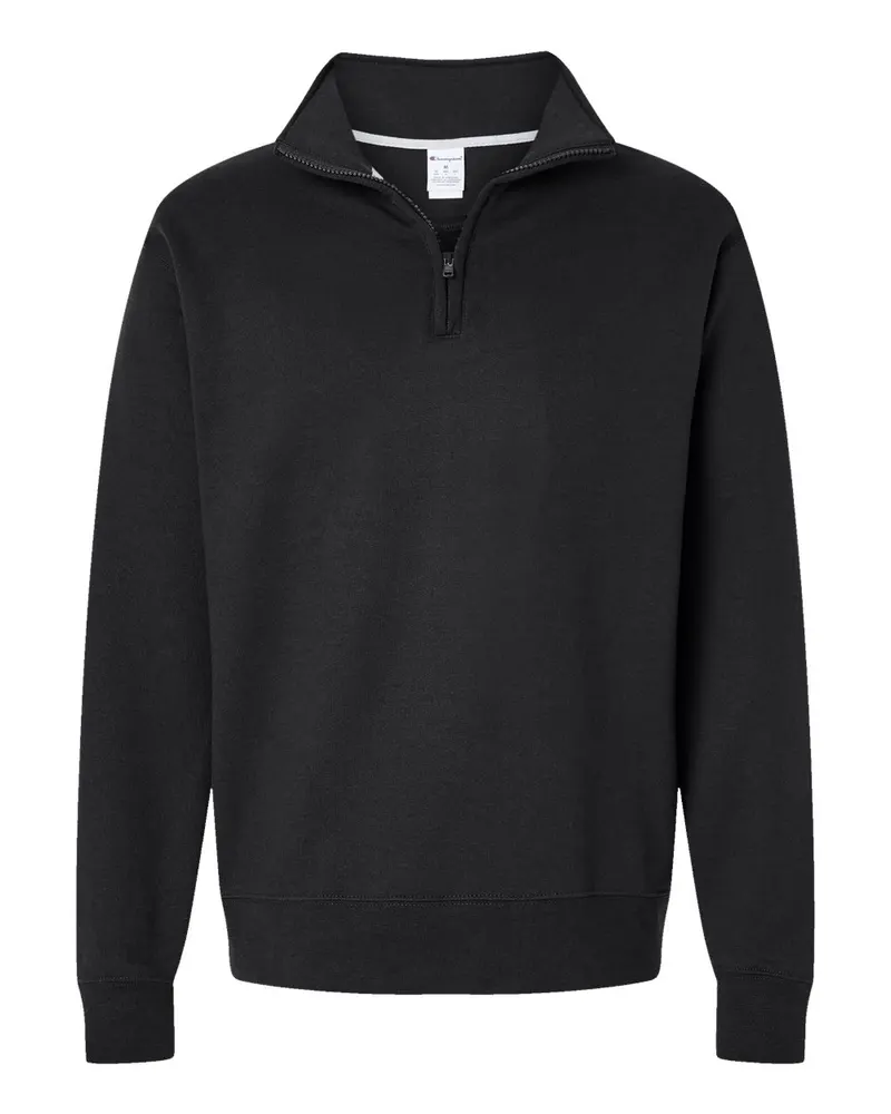 Champion Champion Unisex Powerblend® Quarter-Zip Pullover — Black