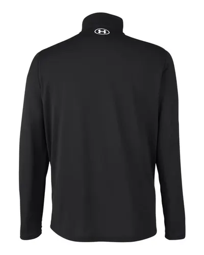 Under Armour Under Armour Men's Team Tech™ Quarter-Zip Pullover in Black/ White, back view