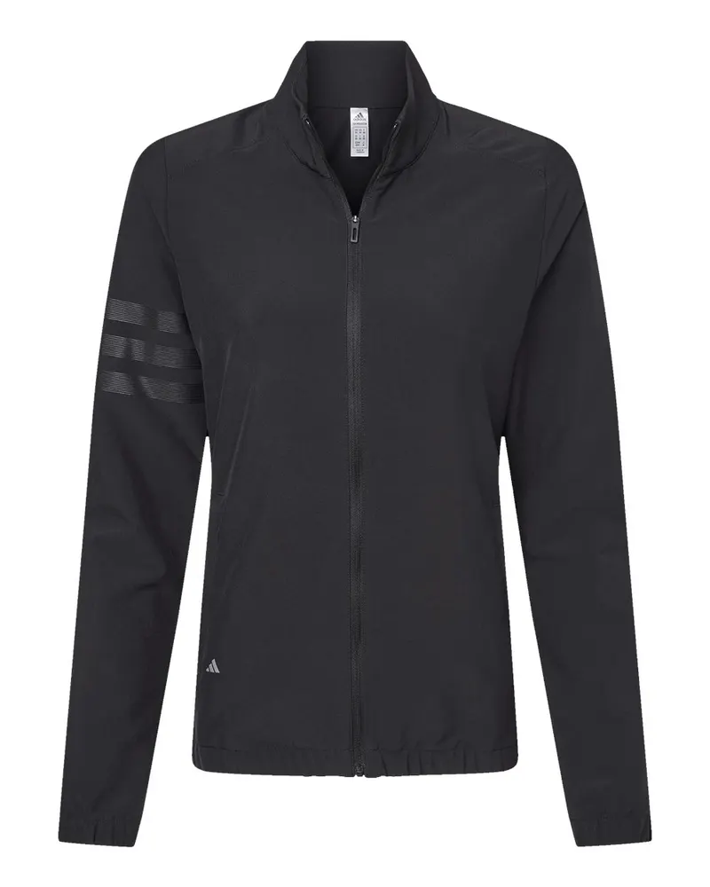 Adidas Adidas Women's Wind Resistant Full-Zip Jacket — Black/ Black