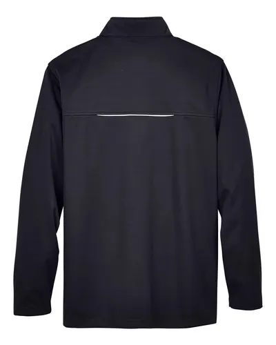 CORE365 CORE365 Men's Techno Lite Three-Layer Knit Tech-Shell in Black, back view