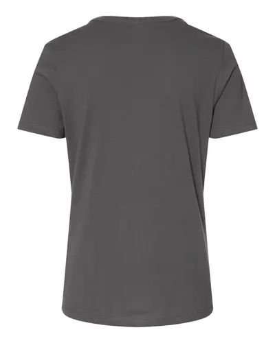 BELLA + CANVAS BELLA + CANVAS Women’s Relaxed Jersey Tee in Asphalt, back view