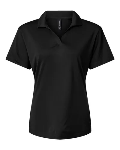 AllPro AllPro Women's Pro-Lock Performance Polo in Black, front view