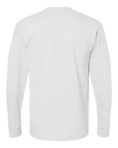 M&O M&O Unisex Gold Soft Touch Long Sleeve T-Shirt in Ash, back view