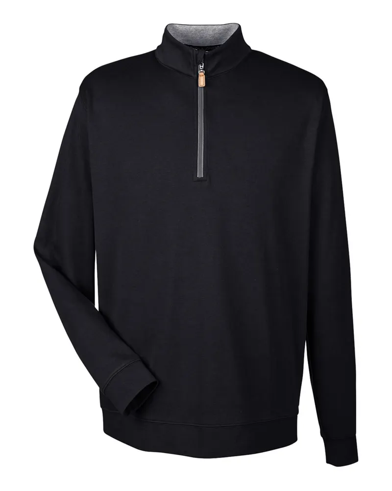Devon & Jones Devon & Jones Men's DRYTEC20™ Performance Quarter-Zip Pullover — Black/ Grey Heather/ Graphite