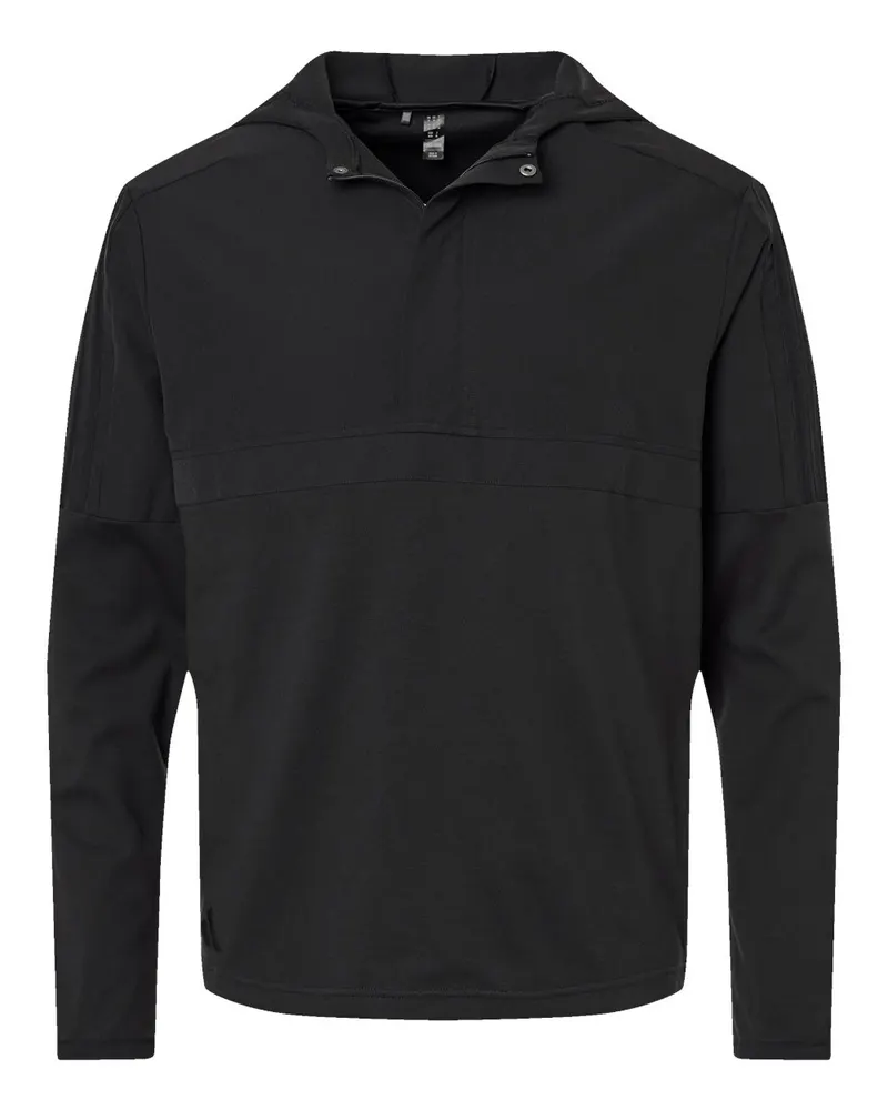 Adidas Adidas Men's Half-Zip Hooded Anorak — Black