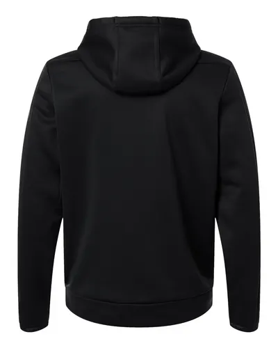 Under Armour Under Armour Men's Armour Fleece Pro Hooded Sweatshirt in Black/ White, back view
