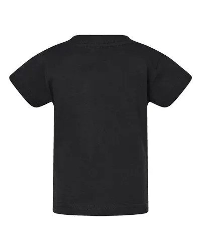 Rabbit Skins Rabbit Skins Infant Cotton Jersey Tee in Black, back view