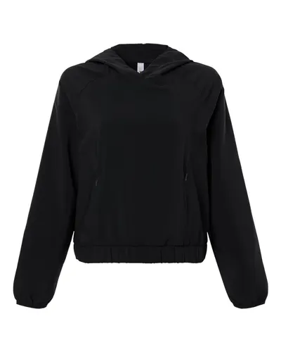 CORE365 CORE365 Women's UltraUVP Shoreline Long Sleeve Hooded Pullover in Black, front view