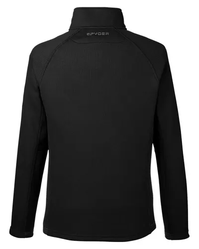 Spyder Spyder Men's Constant Half-Zip Sweater Fleece Pullover in Black, back view