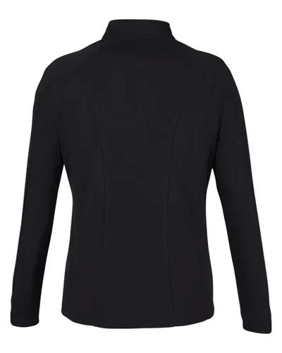 CORE365 CORE365 Women's Origin Performance Pique Quarter-Zip Pullover in Black/ Carbon, back view