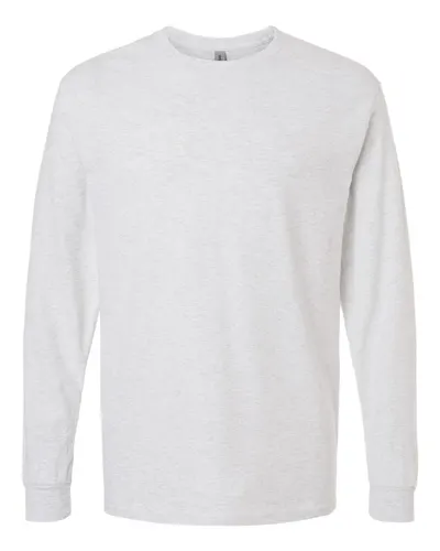 Gildan Gildan Unisex Heavy Cotton™ Long Sleeve T-Shirt in Ash, front view