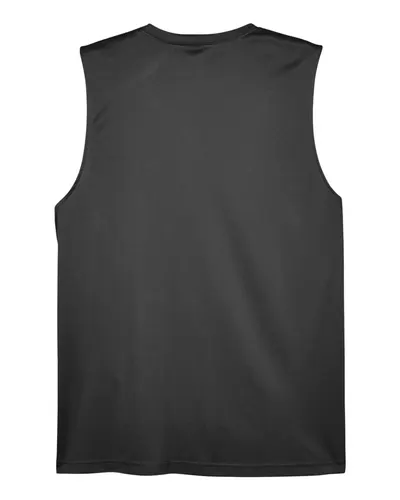 Team 365 Team 365 Men's Zone Performance Muscle T-Shirt in Black, back view