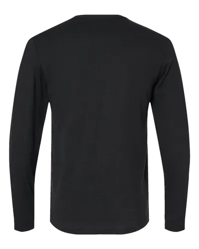 Next Level Next Level Unisex CVC Long Sleeve Tee in Black, back view