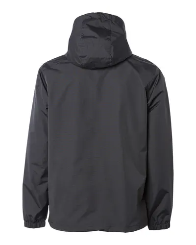 Independent Trading Co. Independent Trading Co. Men's Nylon Anorak in Black, back view