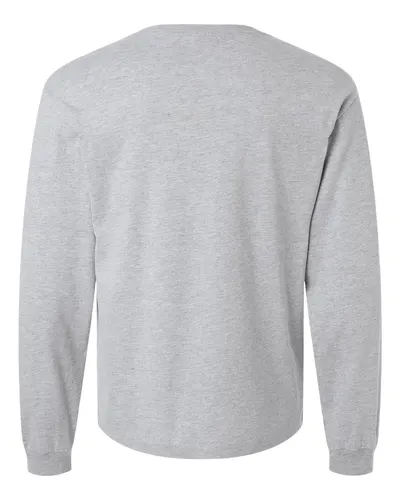 BELLA + CANVAS BELLA + CANVAS 6 oz. Heavyweight Long Sleeve Tee in Athletic Heather, back view
