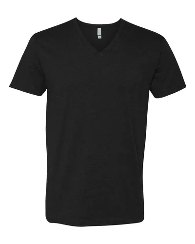 Next Level Next Level Unisex CVC V-Neck Tee in Black, front view