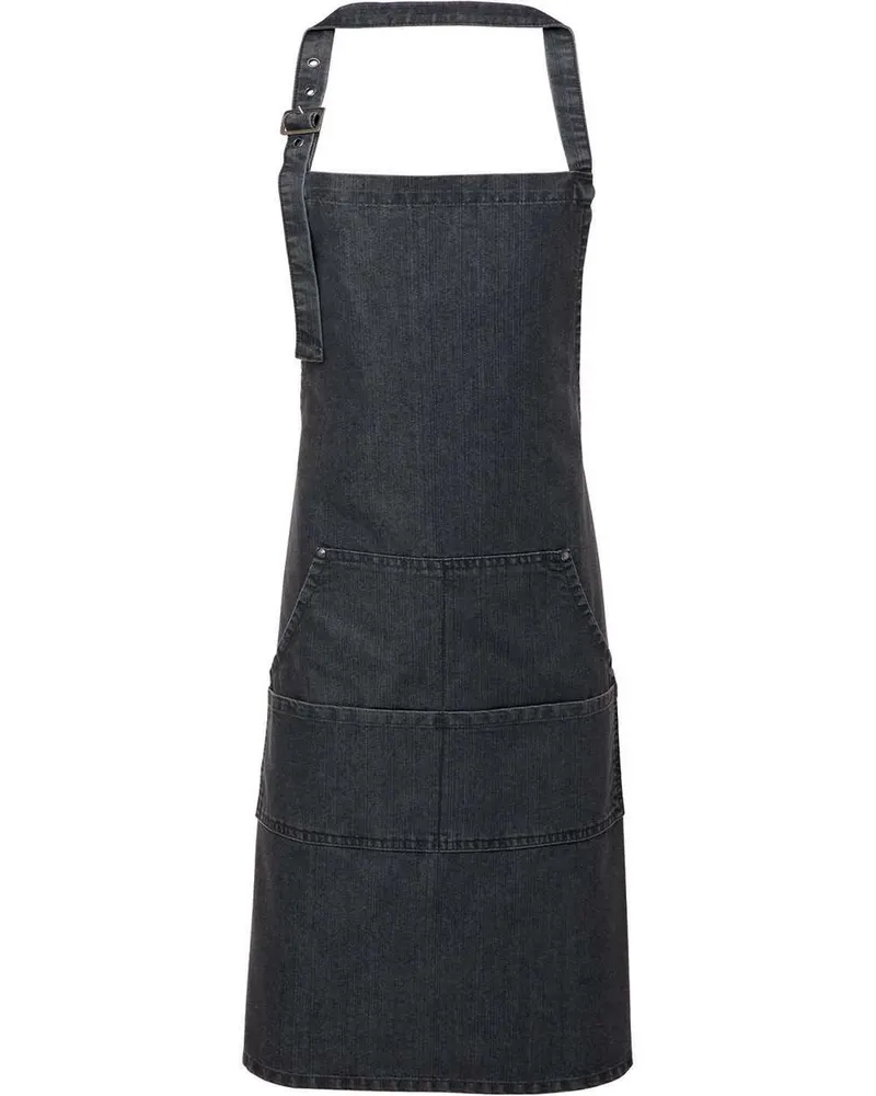 Artisan Collection by Reprime Artisan Collection by Reprime Jeans Stitch Denim Bib Apron — Black Denim