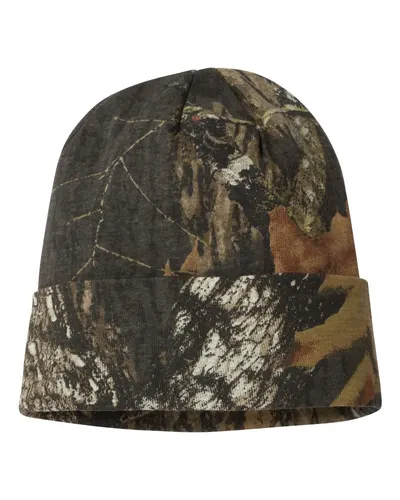 Kati Kati 12" Licensed Camo Cuffed Beanie in Mossy Oak BreakUp, front view