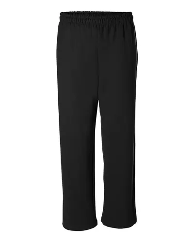 Gildan Gildan Unisex Heavy Blend™ Open-Bottom Sweatpants in Black, front view