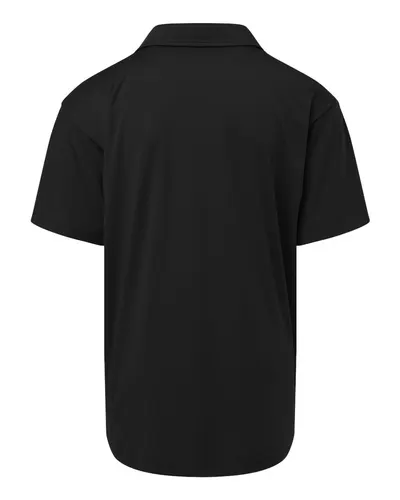 AllPro AllPro Youth Pro-Lock Performance Polo in Black, back view