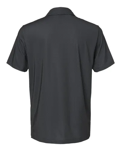 Adidas Adidas Men's Ultimate365 Diamond Dot Print Polo in Black/ White/ Grey Three, back view