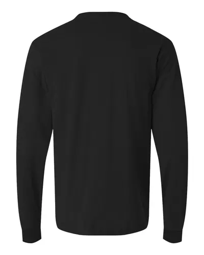 M&O M&O Fine Jersey Long Sleeve T-Shirt in Fine Black, back view